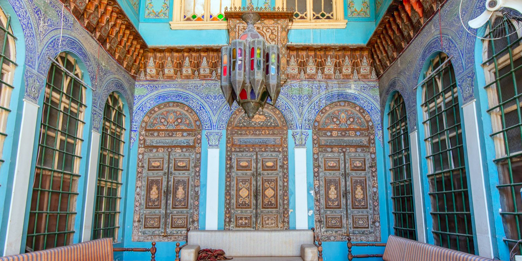 interior view of a building in the Old City of Damascus, Syria.